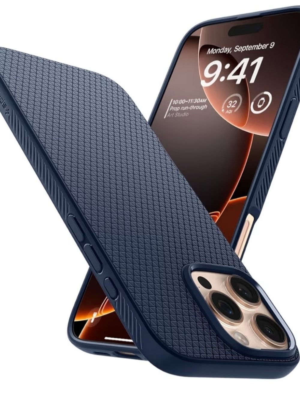 Spigen Liquid Air Designed for iPhone 16 Pro Max Case -Navy Blue